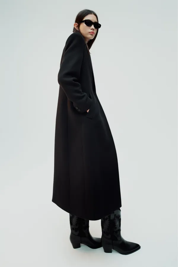 Zara Black faux Leather style Western cowboy ankle heeled Boots - Image 7