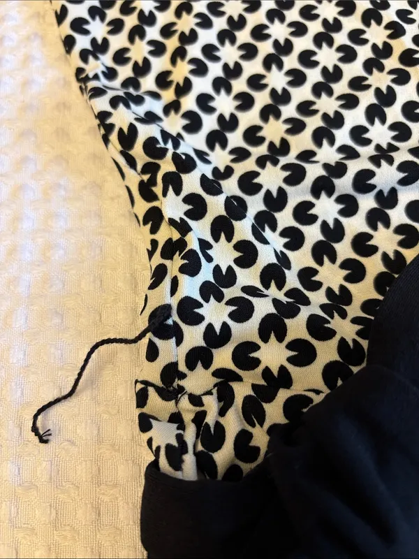 London Times Size 8 Black White Printed Midi Wrap V-Neck Fit & Flare Dress Belt - Image 13