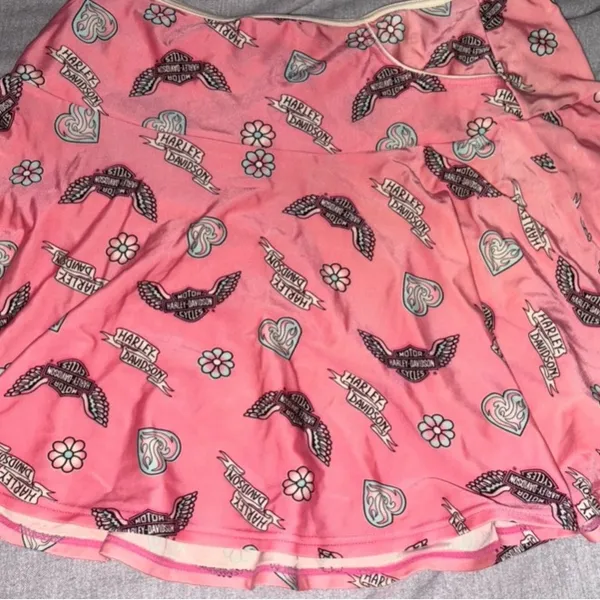 Harley-Davidson Pink Graphic Skater Skirt - Image 2