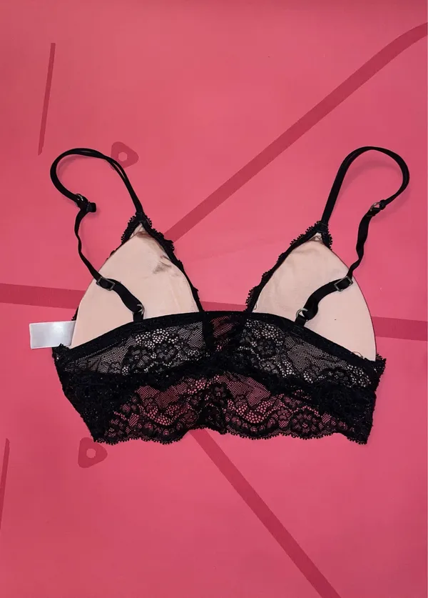 Abercrombie Black Lace Bralette XS - Image 2