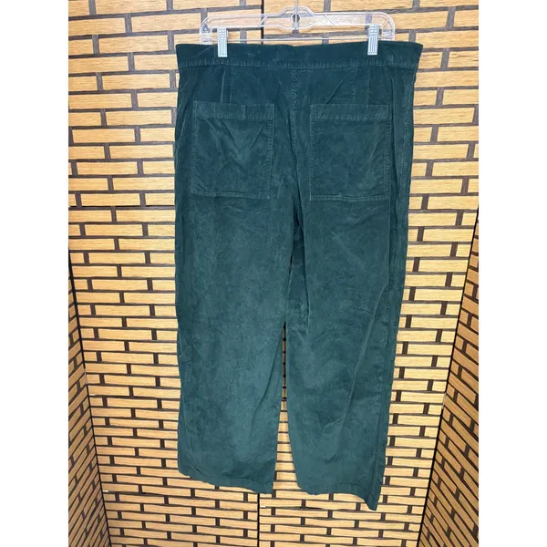 Madewell Dark‎ Green Corduroy Emmett Wide Leg Pants Size 32 - Image 2