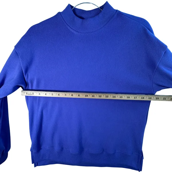 Adidas Ribbed Mock Neck Sweatshirt Purple Rib Knit‎ Pullover Small IM5555 Sporty - Image 5