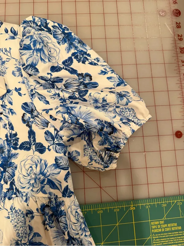Amazon Blue and White Floral Mini Dress with Bow Detail - Image 8