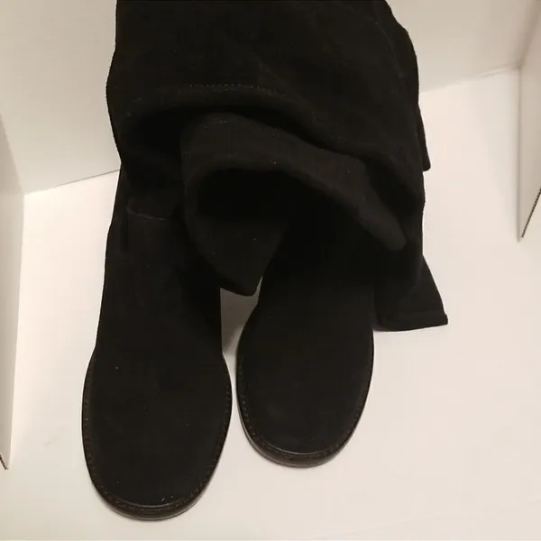 Kelsi Dagger OTK Logan Black Suede Anthropologie Chunky Soles Size 6.5. ‎ B87 - Image 6