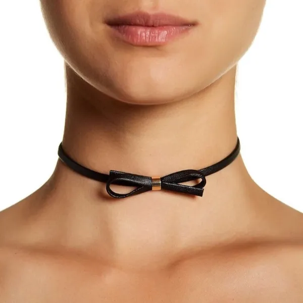 new ๑ aso TV’s Riverdale ๑ Leather Bow Choker ๑ Black Gold ๑ 2 Ways to Wear ๑ - Image 7