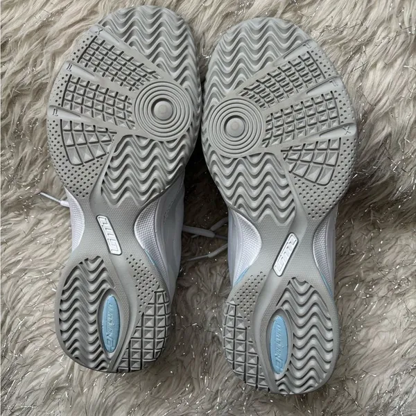 Lotto White and Blue Women's Miracle 400 Sneakers Size 8 - Image 10