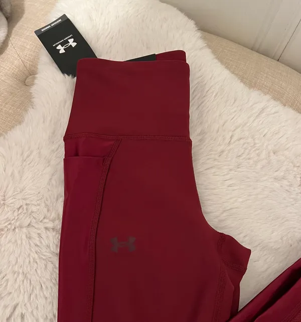 Under Armour Red Compression High Rise Ankle Athletic Leggings XSmall NWT - Image 2