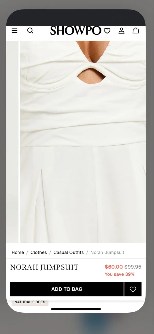 Showpo White Jumpsuit With Pockets and tie back detail - Image 4