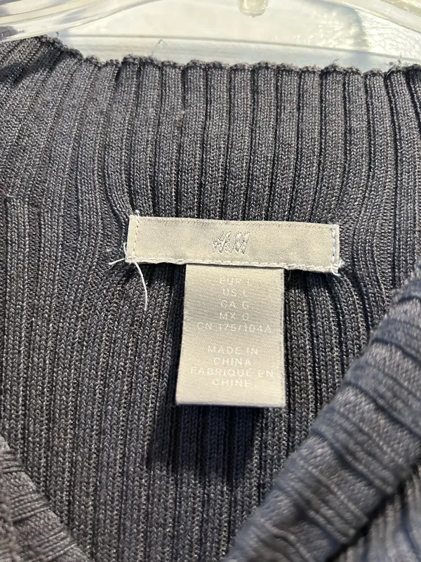H&M Dress Sweater Grey Turtleneck - Image 2