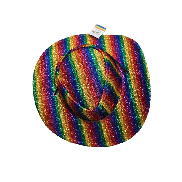Rainbow sparkle glitter Cowboy Hat & Tutu Set pride LGBTQIA+ rainbow halloween - Image 5