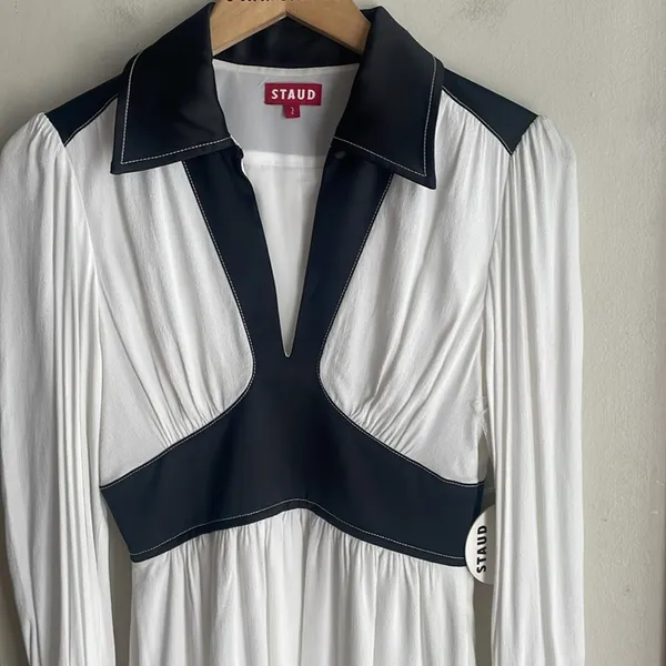 Staud Dolly Long-sleeve Dress White - Image 5