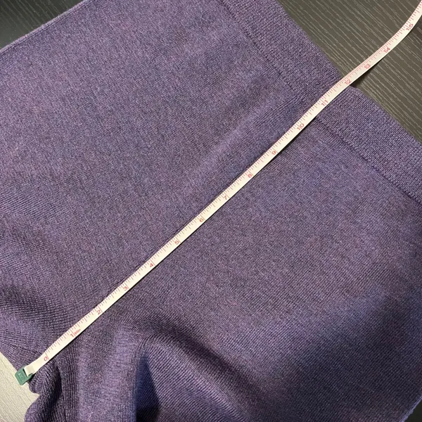 Eileen Fisher Purple 100% Merino Wool Knit Straight Leg Pants Small - Image 9