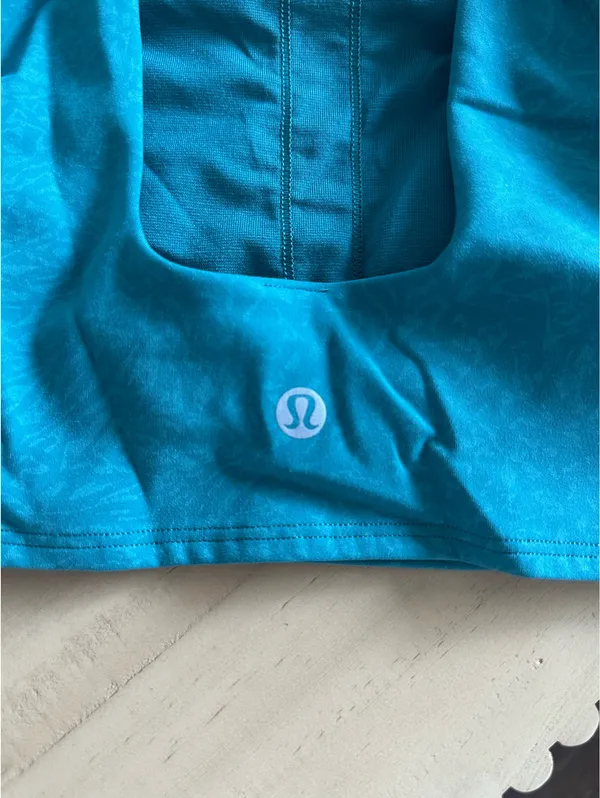 Lululemon Everlux Cut-Out Train Bra *Medium Support, B/C Cups Crunch Teal Lagoon 6 - Image 3