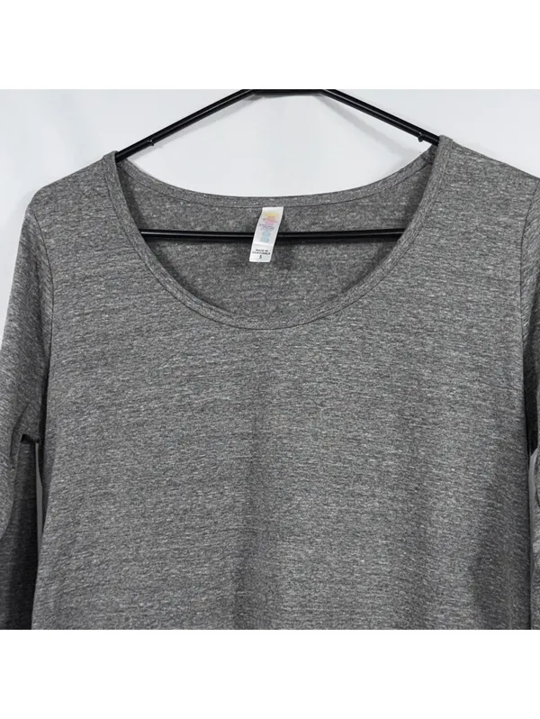 LuLaRoe Lynnae S Gray Long Sleeve Hi-Low Top - Image 2