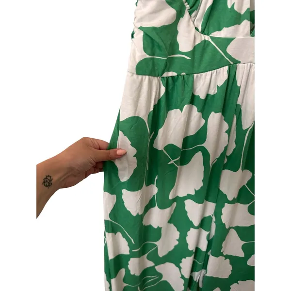 DIANE VON FURSTENBERG X TARGET Floral Halter Jumpsuit Ginkgo Green Large - Image 6