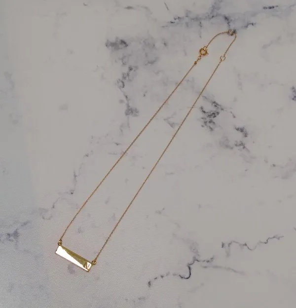 BaubleBar N Nameplate Necklace - Image 4