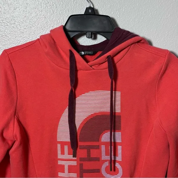 The North Face Women Orange Hoodie Sweater‎ Jacket Pullover Size XS. - Image 3