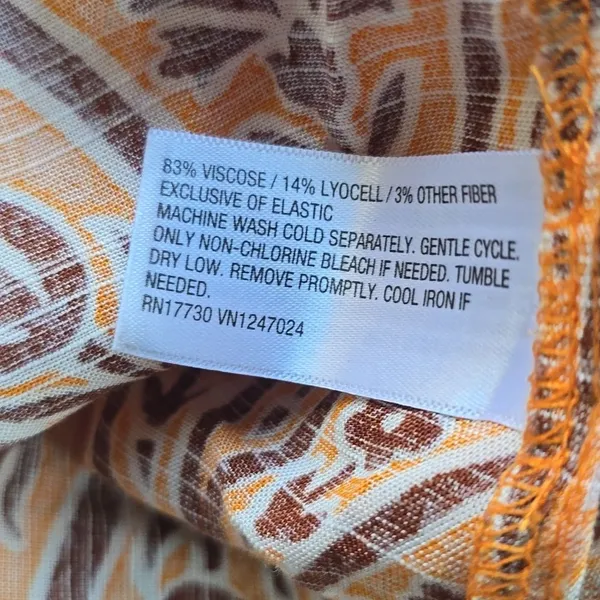 Knox Rose NWOT‎ Dress Wide Strap Orange Coral Floral Boho Midi Dress XXL - Image 7