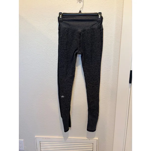 Alo Yoga Alosoft Lounge Leggings Dark Heather Gray High Waist Small Hailey B. - Image 4
