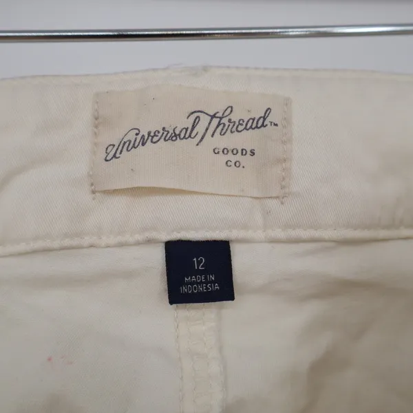 Universal Thread Womens Cream High Rise Wide Leg Cargo Pants Size 12 Off White - Image 2
