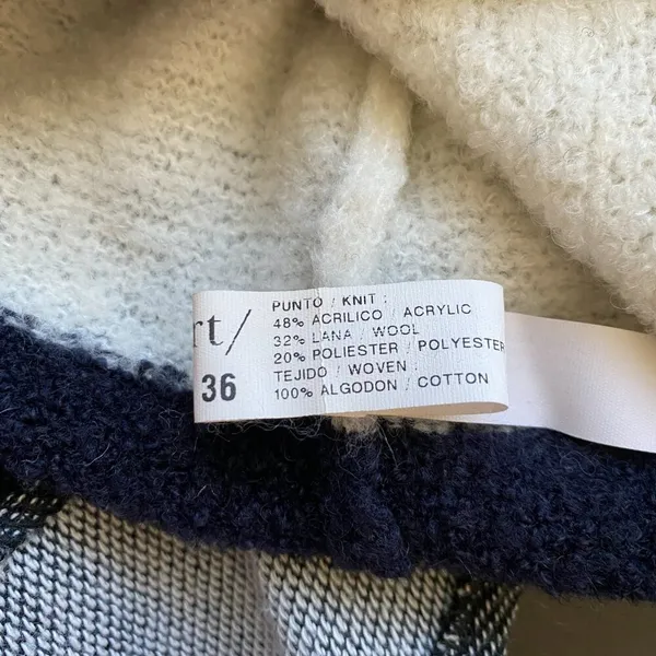 Anthropologie Sita Murt Long Sleeve Striped Wool Sweater Women Small Black White - Image 12