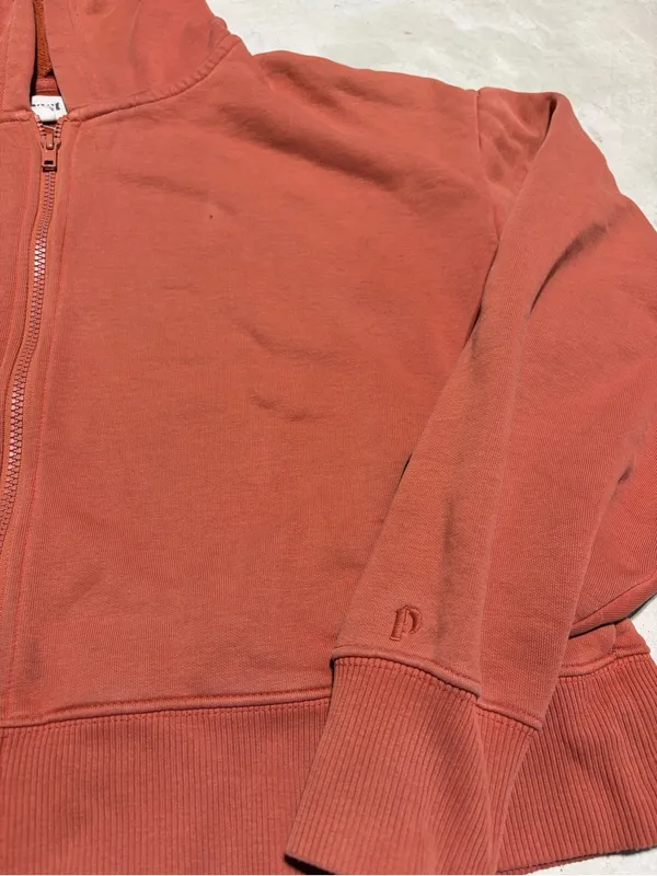 Pact Rust Zip-Up Hooded Sweatshirt medium - Image 5