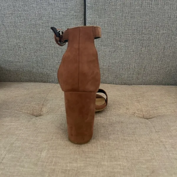 Brown Suede Block Heels - Image 2