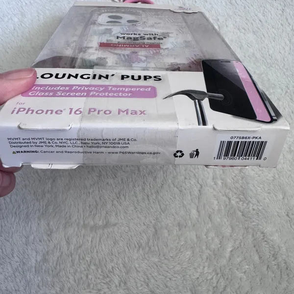 MVMT Loungin Pups for iPhone 16 Pro Max MagSafe Case‎ Privacy Screen Protector - Image 3