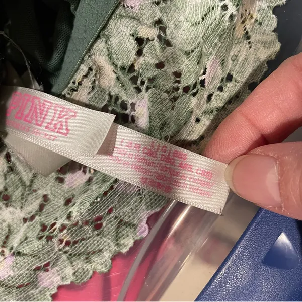 Cute avocado lace floral stretchy coquette bralette Pink Victoria’s Secret Large - Image 6