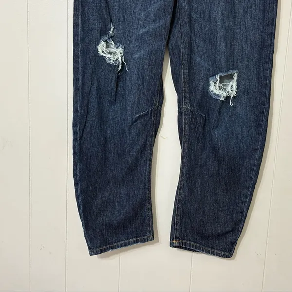 Pilcro The Bow Boyfriend Jeans Anthropologie Dark Wash Distressed Size 31 - Image 5