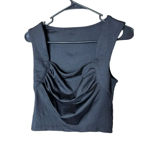Cider Black Ruched Tank Top‎ - Image 2