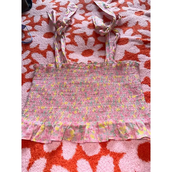 Love shack fancy pink floral top - Image 4
