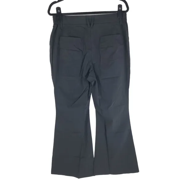 Halara High Waisted Belted Button Zipper Pocket Flare Casual Cargo Pants Black L - Image 5