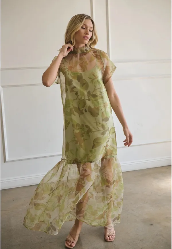 Sugar Lips Ellery floral dime organza maxi dress - Image 2