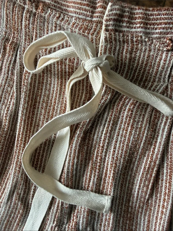 FREE PEOPLE Caraway Tapered Striped Cotton Pants Size 4 NWT Boho Coastal Casual - Image 11