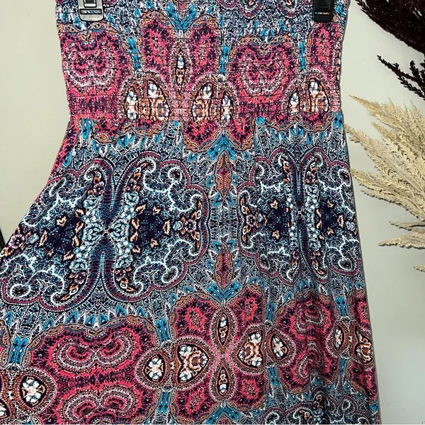 Artisan NY Boho Maxi Skirt Size S Small Wide Elastic Waistband Long Colorful - Image 2
