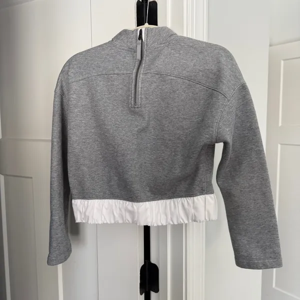 Lululemon gray hoodie pullover zip‎ back Light As Warmth Crew Heathered Grey - Image 6