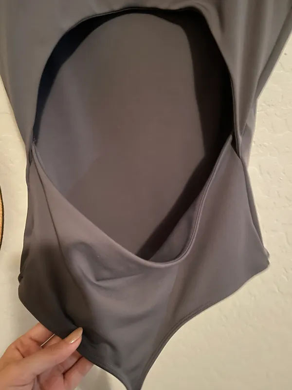 Express Body Contour Cut Out thong Body Suit - Image 3