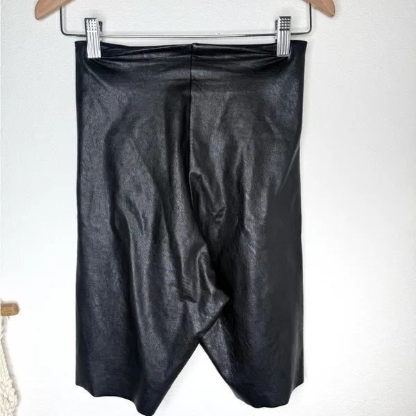 Commando Faux Leather Bike Shorts Black Women’s Small NWT High Rise Biker - Image 3