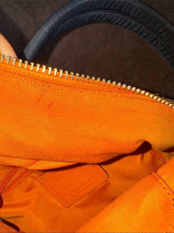 Coach Mini Pebbled Leather Backpack Mustard Yellow / Honey –good Condition - Image 16