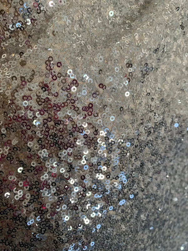 Silver Sequin Prom Dress - Image 7