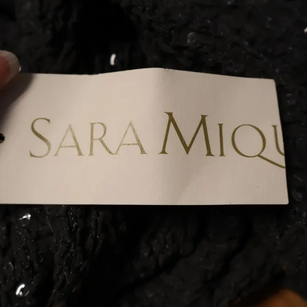 Sara Mique Sequin Stretch Maxi Dress Womens Size S Slate Grey 90s Minimalist - Image 9