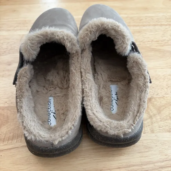 Clarks Roseville Clogs Light Brown Leather‎ Mules Womens Sz 7.5 M Comfort Shoes - Image 4
