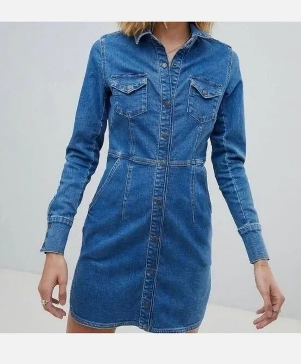 Free People Denim Dress - Image 3