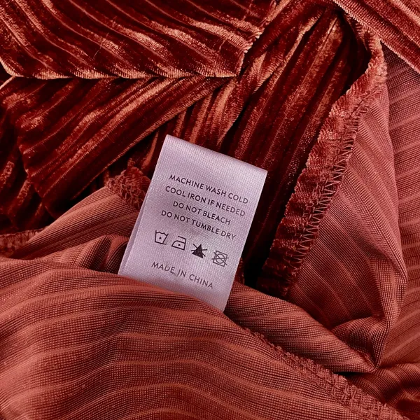 BALTIC BORN Andi Velvet High Low Maxi Dress Ribbed Party Holiday‎ Copper Rust XS - Image 14