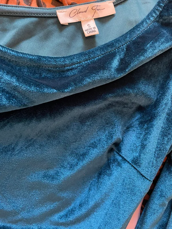 Teal One Shoulder Mini Dress - Image 5