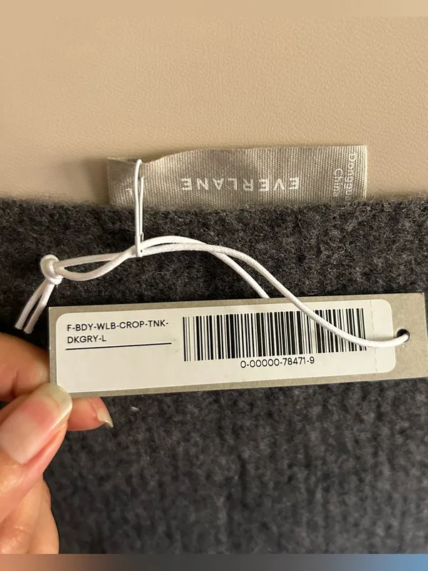 NWT Everlane Wool Cropped Tank Top | Size: L - Image 4