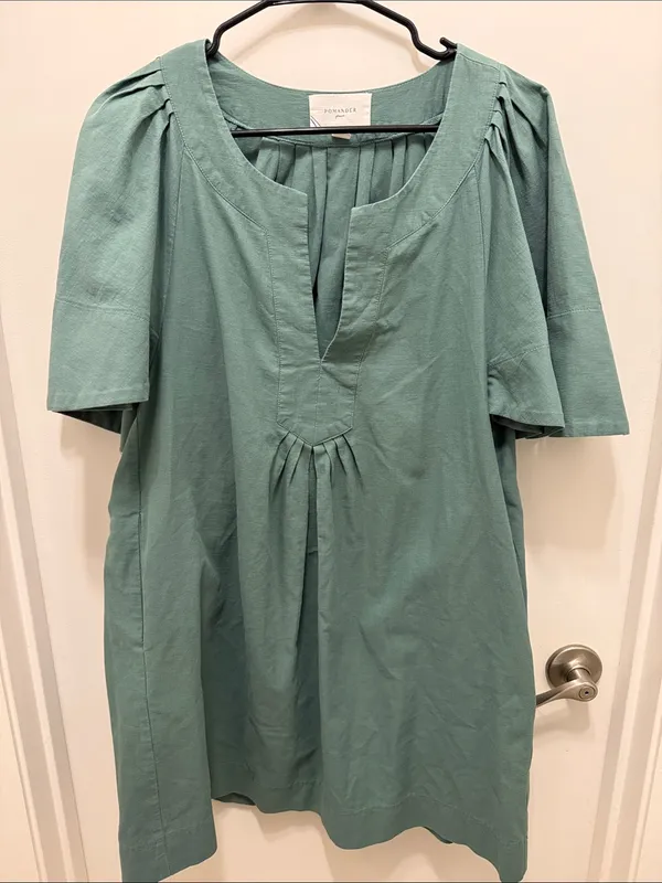 Tuckernuck Pomander Place Green Flutter Sleeve Dress - Image 2