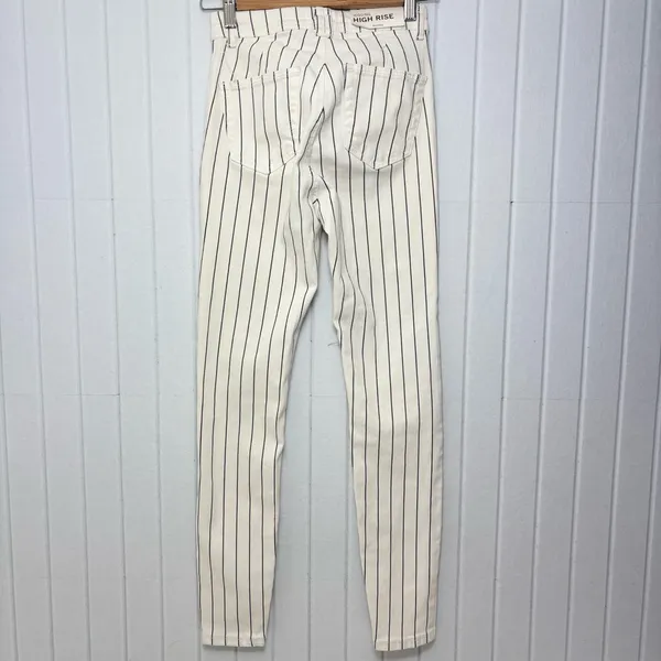 Bershka High Rise Jegging White Stripe Denim Pants‎ size 02' - Image 3