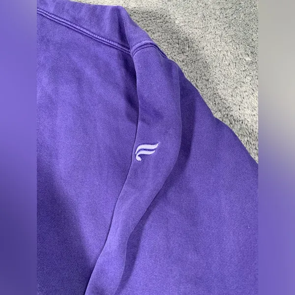 Fabletics Purple Quarter-Zip Sweatshirt large - Image 2